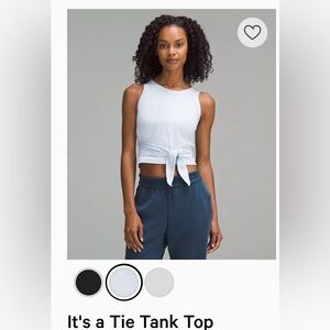 Lululemon it’s a tie tank in heather gray